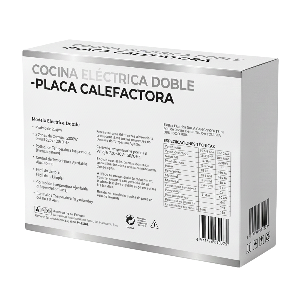 Cocina Eléctrica Portátil (No necesita gas) 100% eléctrica